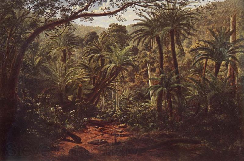 Eugene Guerard Fentree Gully in the Dandenong Ranges Spain oil painting art